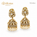Clear Kundan Pearl Jhumka Earrings — hero — 1003