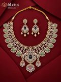 6Lotus 1018 Pastel Peacock 92.5 Silver Necklace Set hero image