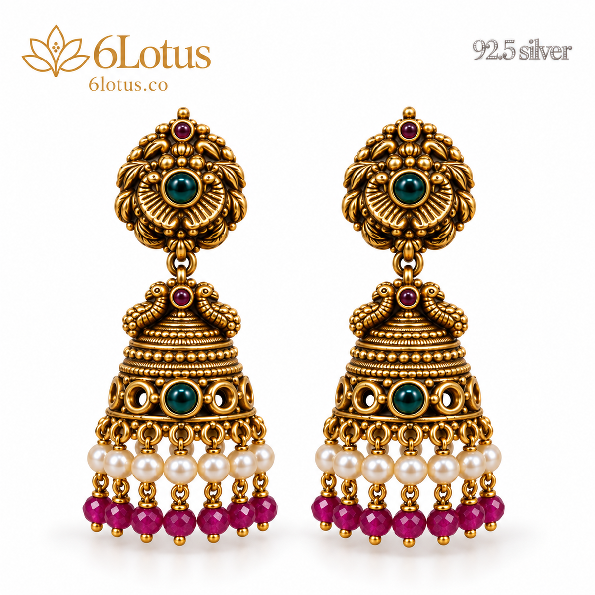 Nakshi Jumka — Pink Beads — 1032 — hero