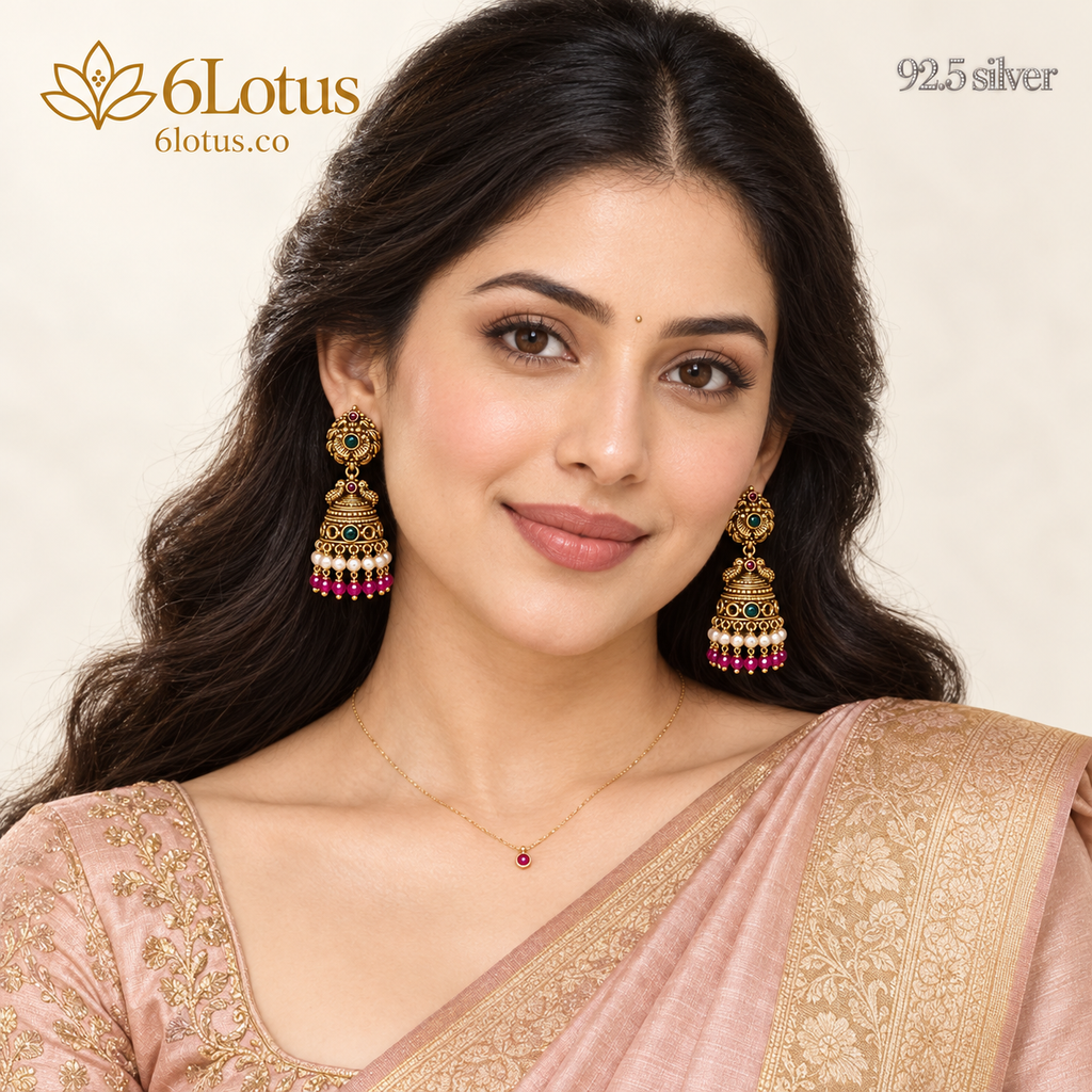 Nakshi Jumka — Pink Beads — 1032 — portrait