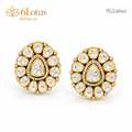 Clear Teardrop Kundan Stud Earrings — hero — 1033