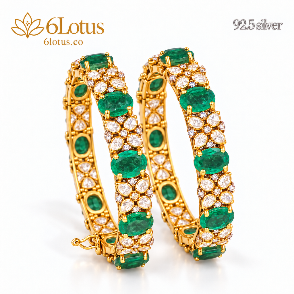 1035 emerald moissanite bangles hero