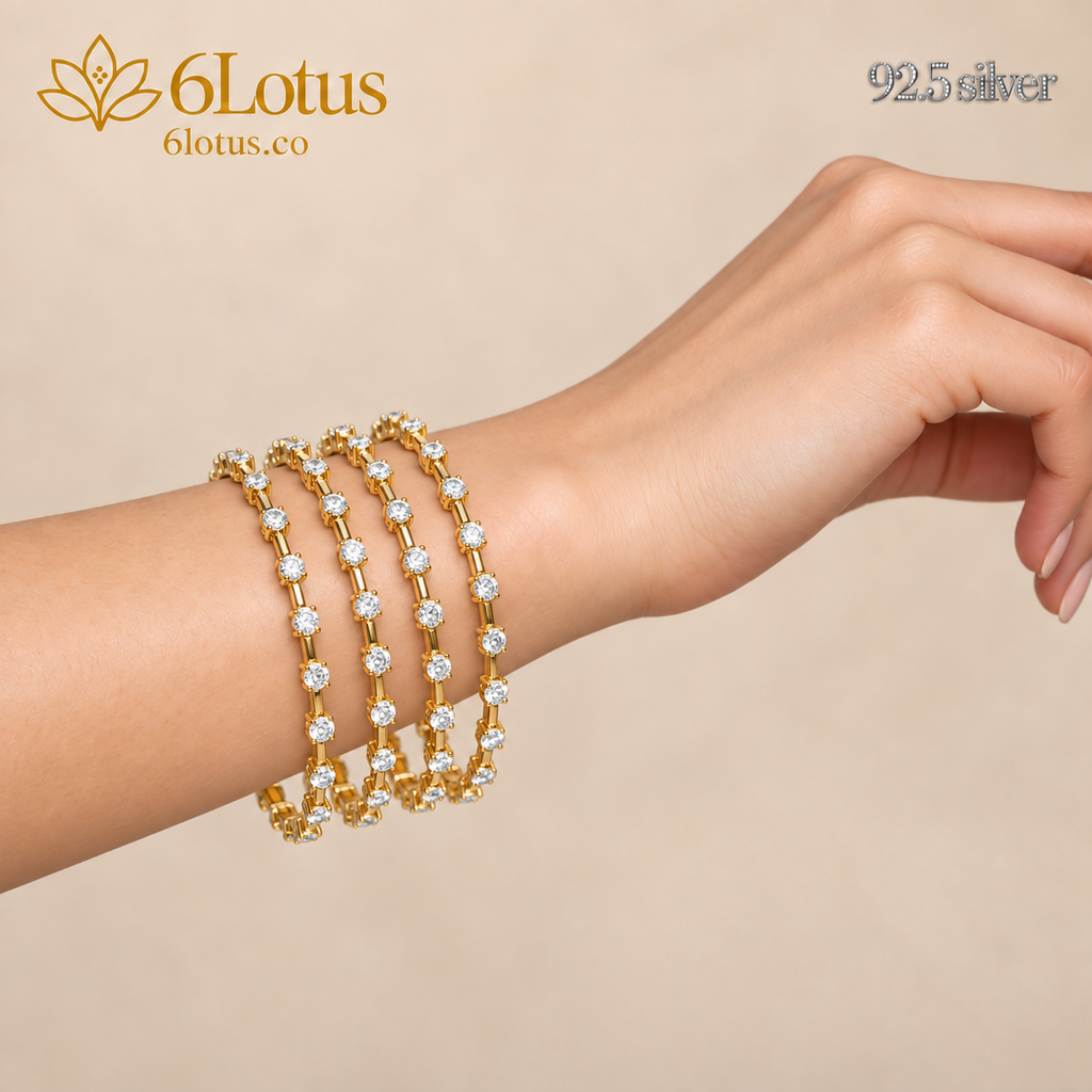 Swarovski Stone Slim Bangles, set of 4 — detail