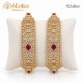 1051 ruby scroll openwork bangles on ivory cushion