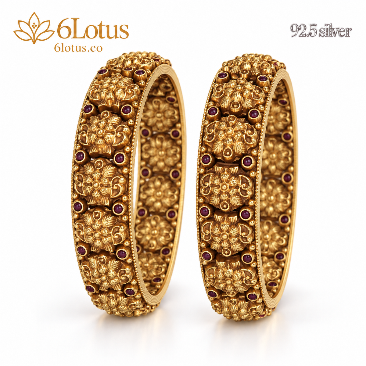 Nakshi Floral Openable Bangles — hero